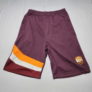 Fubu‎ Athletic Dept Mens Mesh Basketball Shorts Burgundy Striped Vintage Size L